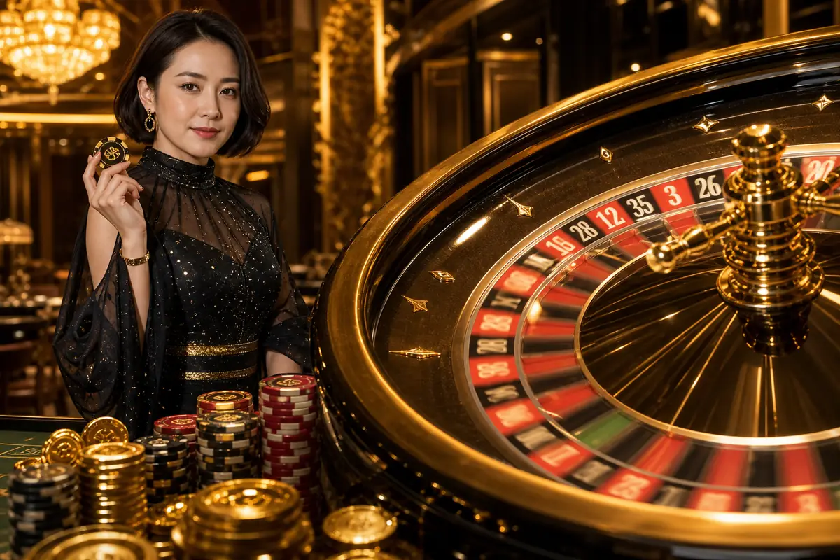 judisini Casino live dealer baccarat table